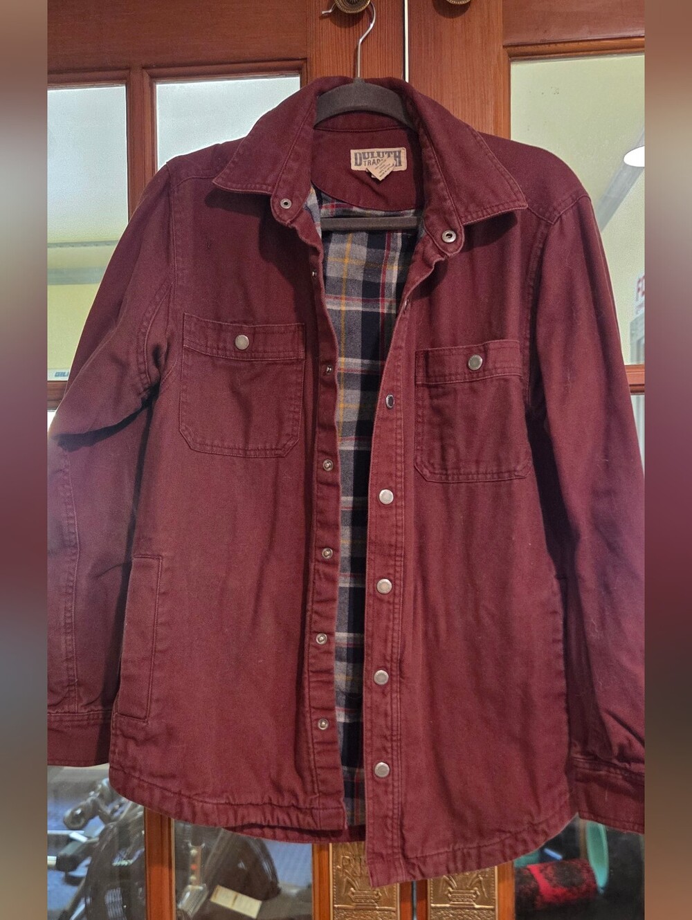 Duluth Trading Co Burgundy Men’s Fire Hose Jacket
